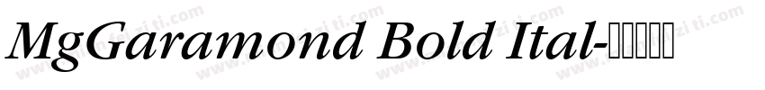 MgGaramond Bold Ital字体转换